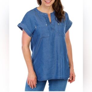 Jones New York - Women's Chambray Denim Top